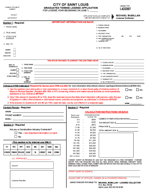 Graduated Business License Application