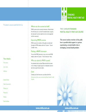 Standard Mental Health First Aid Course Registration