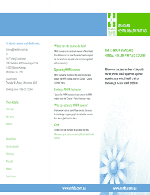 Standard Mental Health First Aid Course Registration