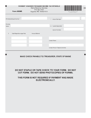 Maine Income Tax Withholding Payment Voucher