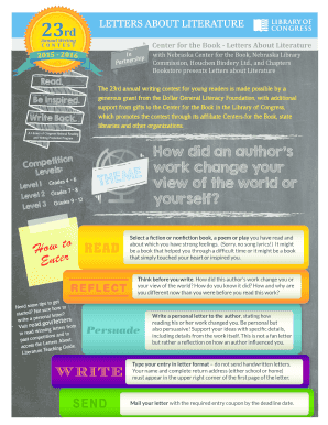 Letters About Literature Contest Entry Form