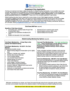 Investment Club Application