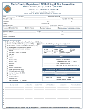 Clark County Commercial Submittal Checklist