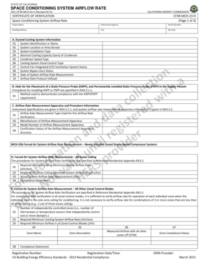 California Space Conditioning System Airflow Rate Verification