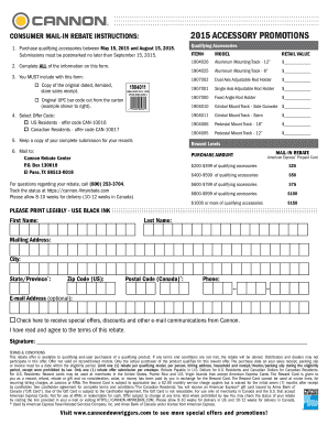 Consumer Mail-In Rebate Instructions