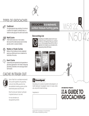 Geocaching brochure