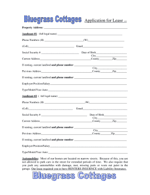 Application for Lease
