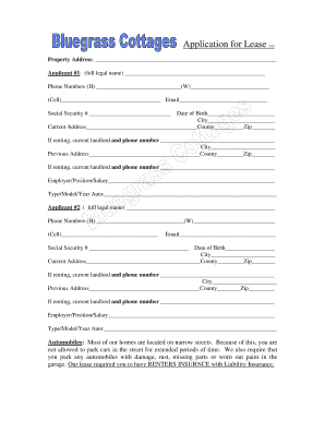 Application for Lease