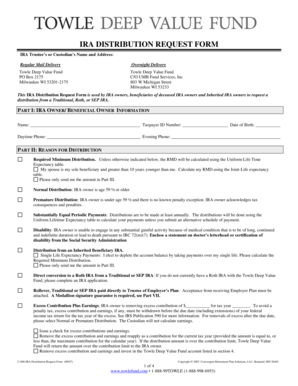 IRA Distribution Request Form