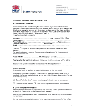 GIPA Act Access Application Form