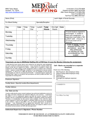 Employee Timesheet Form