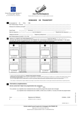 Demande de transfert