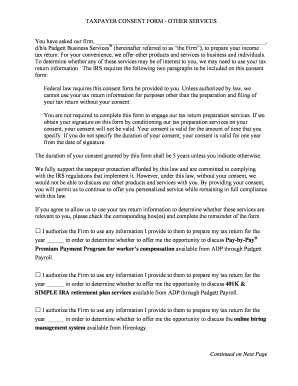 Taxpayer Consent Form - Other Services