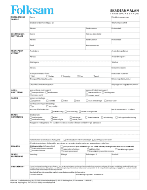 Transport Insurance Claim Form