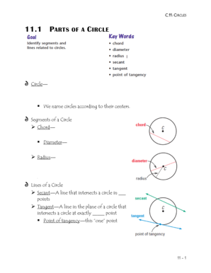 Circle Geometry Worksheet