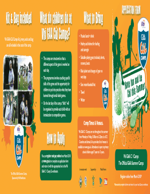 Vhi GAA Cúl Camps Application Form