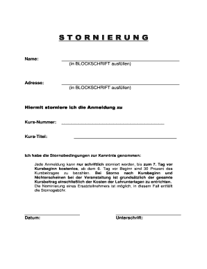 Stornierung