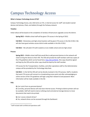 Campus Technology Access Guidelines