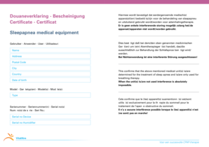 Certificate template powerpoint ppt - Douaneverklaring - Bescheinigung Certificate - Certificat - VitalAire - vitalaire