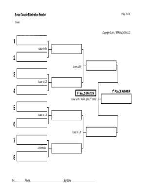 8-Man Double Elimination Bracket