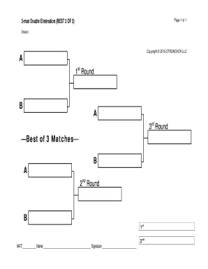 Double Elimination Bracket Form