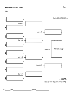 16-Man Double Elimination Bracket