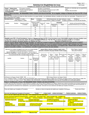 Solicitud de Elegibilidad de Iowa