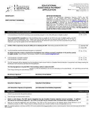 Educational Assistance Payment Application