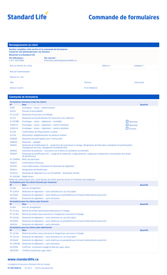 Commande de formulaires