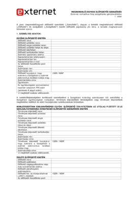 Hungarian VoIP Service Subscription Agreement