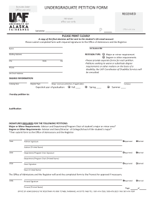 Undergraduate Petition Form