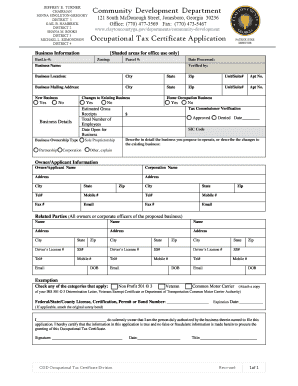 Business License Application