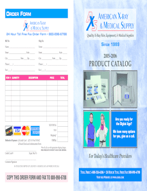 Medical Supplies Order Form