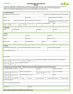 Motor Vehicle Fire Insurance Claim Form