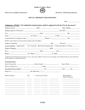 Rental Property Registration Form