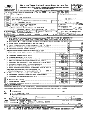 Form 990 Return of Organization Exempt From Income Tax