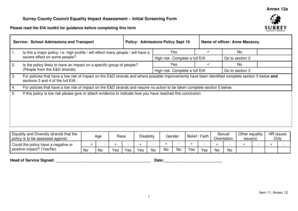 Surrey County Council Equality Impact Assessment Form