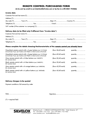 Modulo di Acquisto Telecomando