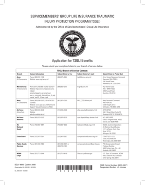TSGLI Benefits Application Form