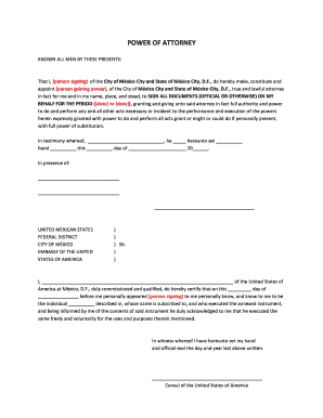 Power of Attorney for Document Signing