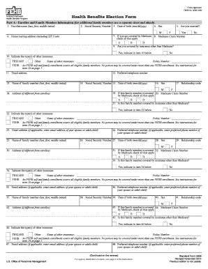US Federal Employee Health Benefits Election Form