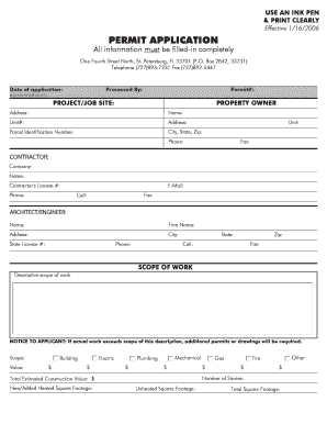 Florida Building Permit Application