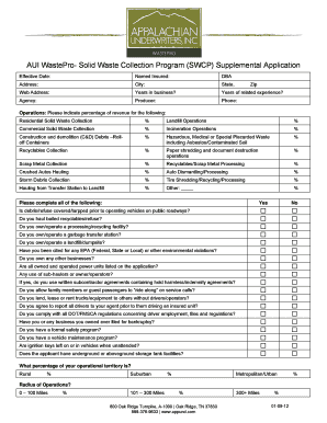 Waste Management Insurance Application