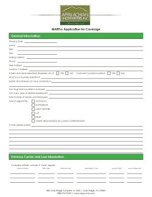 MARPro Application for Coverage