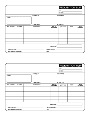 Requisition Slip