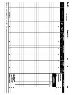 Rental Cash Report Form