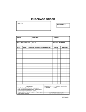 Purchase Order Form
