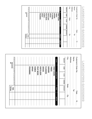 Landscaping Invoice