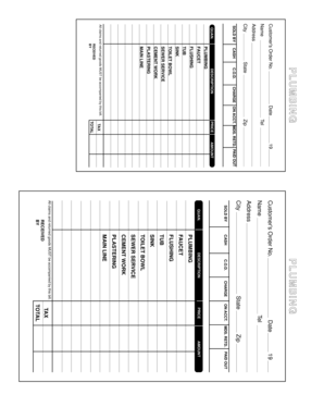Plumbing Invoice Template