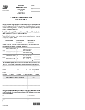 California Wholesale-Only Dealer Continuing Education Exemption Application